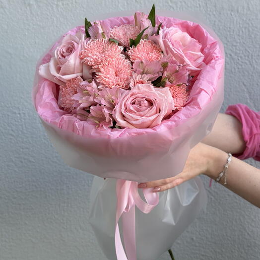 Розовый букет для нее🌸 / цветы с доставкой в Уфе