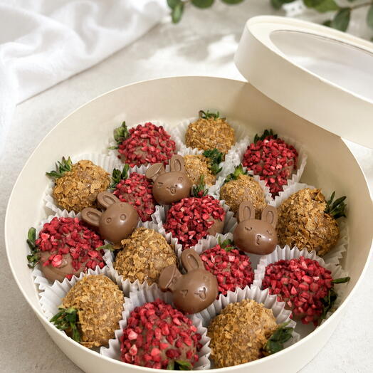 Клубника в шоколаде «Зайчик Callebaut 16-18 шт