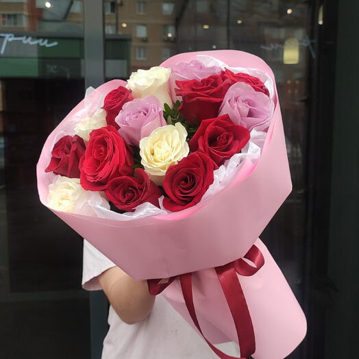 Микс из 15 эквадорских роз
