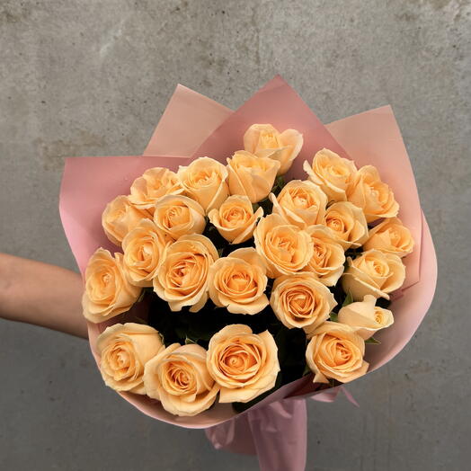 Букет из роз «Peach»