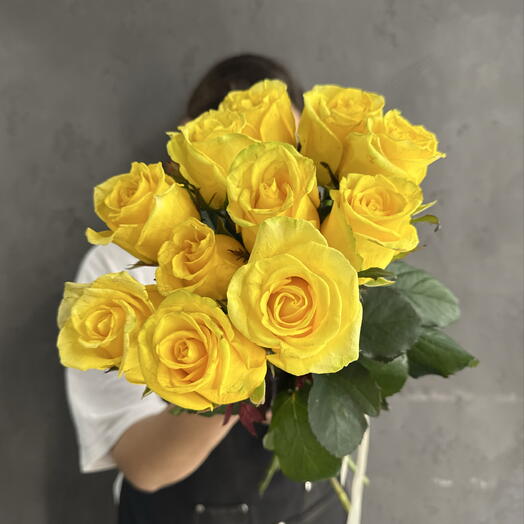 Розы желтые под ленту 💛