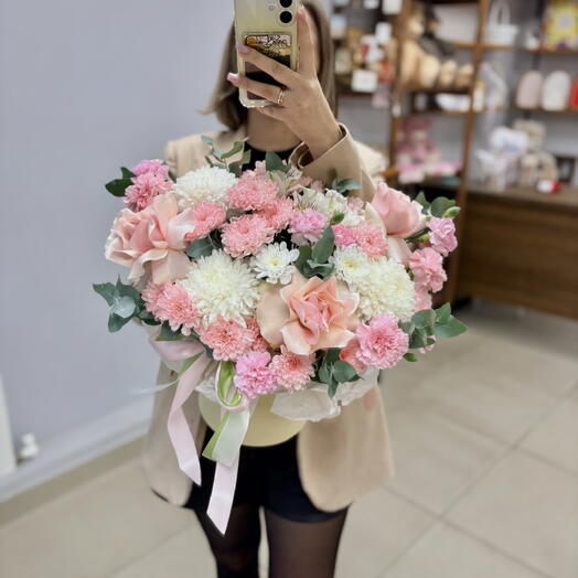 Композиция в коробке «Нежность»