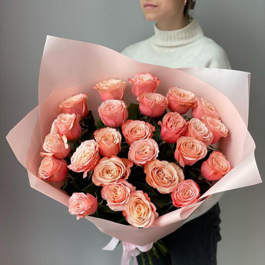 Букет из роз сорта Кахала🧡 размер💕