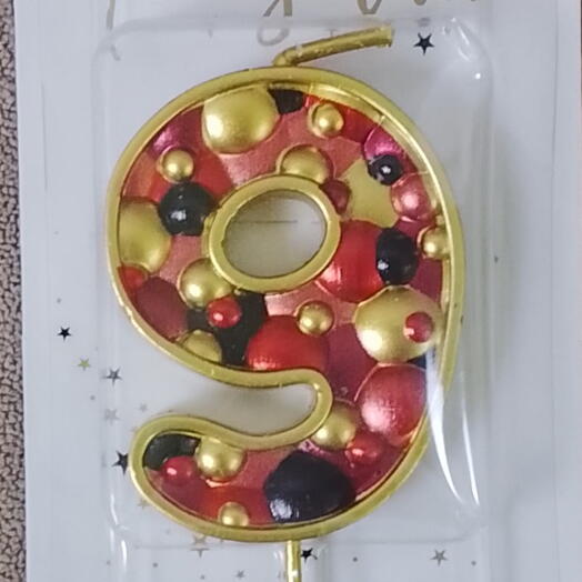 Свеча для торта " 9 "