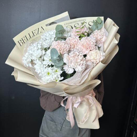Нежные хризантемы с диантусами🌸