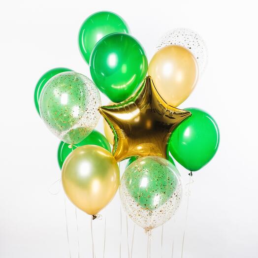 Bright set of balloons with helium "Heat"