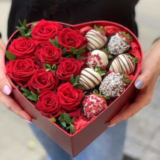 Corazón de fresa