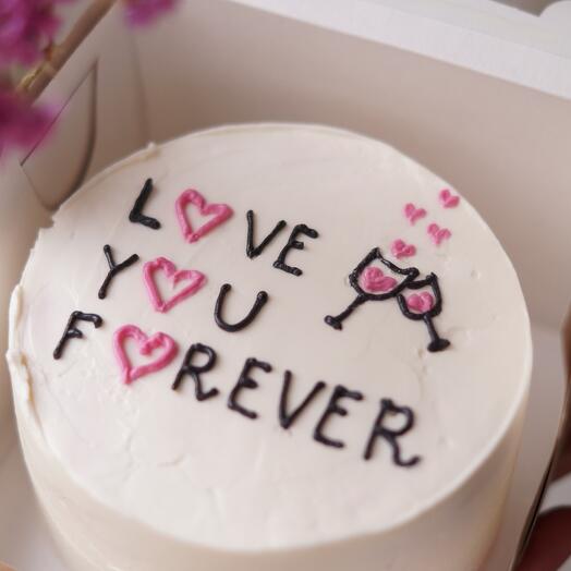 Бенто торт без сахара "love you forever"