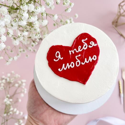 Бенто торт Сердце, дюбовь, я люблю тебя, бенто признание