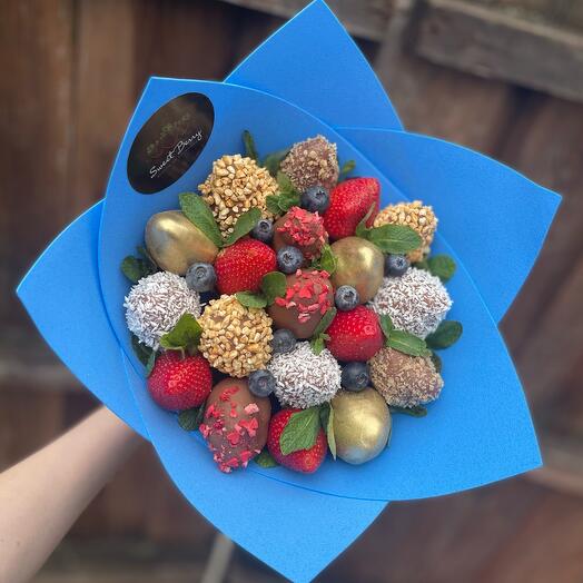 Ramo de fresas en chocolate belga