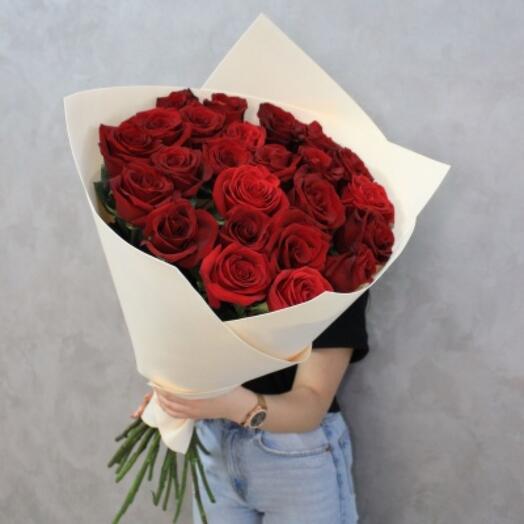 Red roses 60-70cm 25pcs in DECORATIVE PAPER