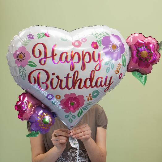 Воздушный шарик Happy Birthday (68 см)