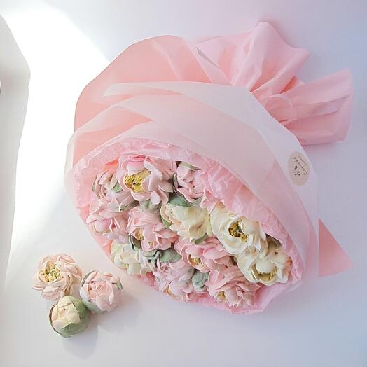 Handmade Marshmallow Peonies
