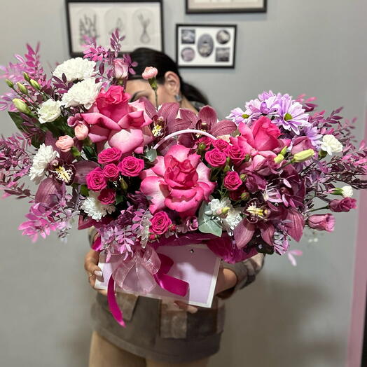 Большая сумочка с цветами «Чарующая орхидея»🌸