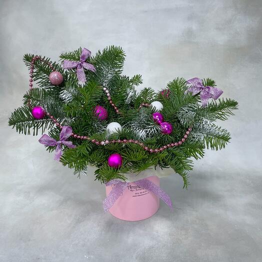 Композиция из нобилиса в розовом