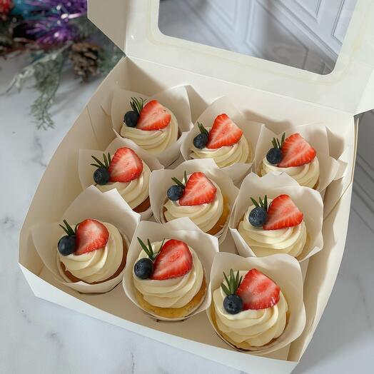 Cupcakes de fresa 9pcs