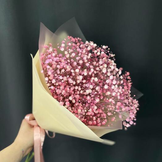 Букет из 3 веток нежно розовой гипсофилы