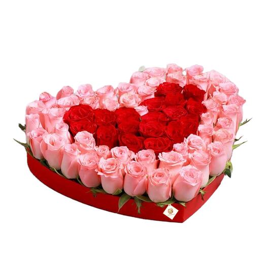 Poppy - 49 Roses in Red Heart Box