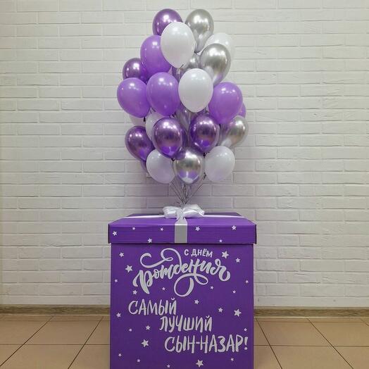 Коробка сюрприз фиолетовая