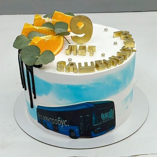 Торт с фруктами на 9 лет