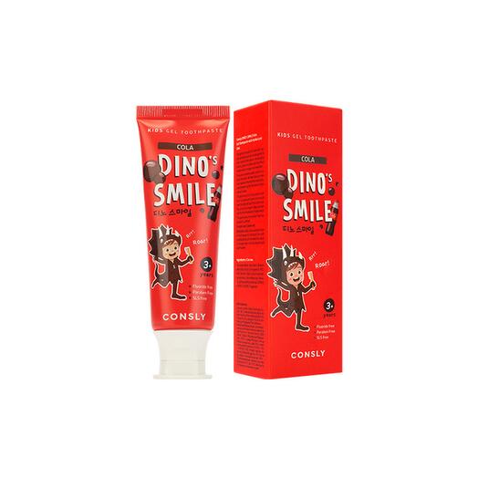 Consly Dino s Smile Kids Паста зубная гелевая детская с ксилитом и вкусом колы - 60 г