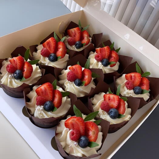 Капкейки шоколадные с вишней🍒