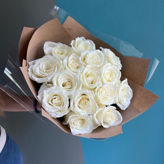 15 white roses in craft