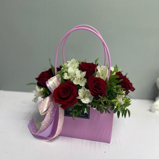Bag with roses