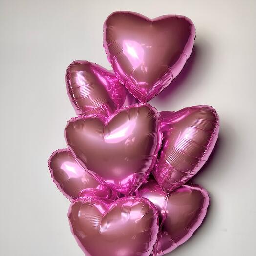 Сет из фольгированных сердец