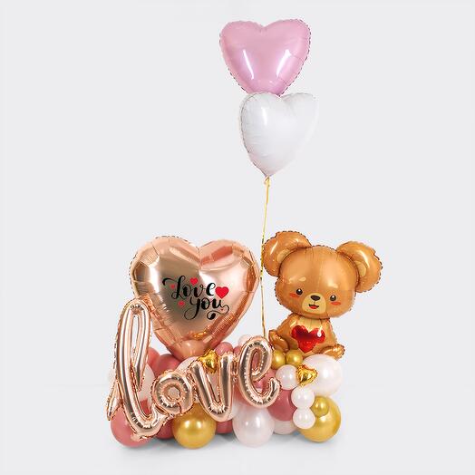 Composition of balloons "Gentle feeling"