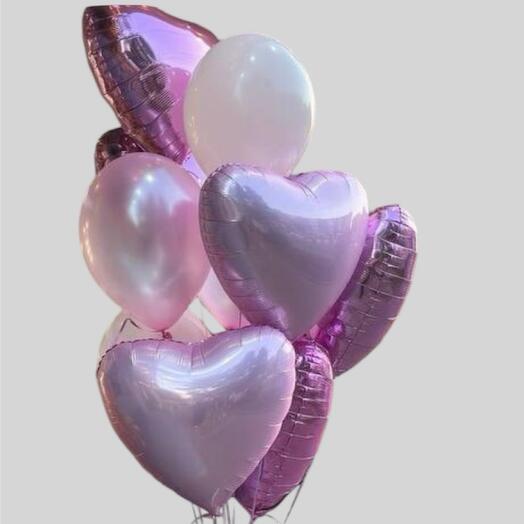 Balloons are a large set of 6 hearts and 4 standard ones