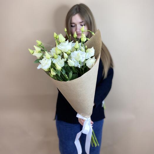 Букет белый лизиантус (эустома)