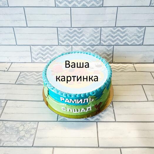 Торт с фотопечатью и вашим фото, 3 кг