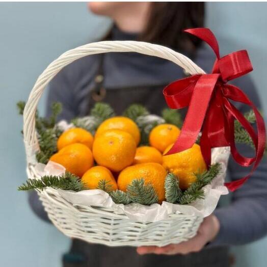 Корзинка с мандаринами и нобилисом🌲