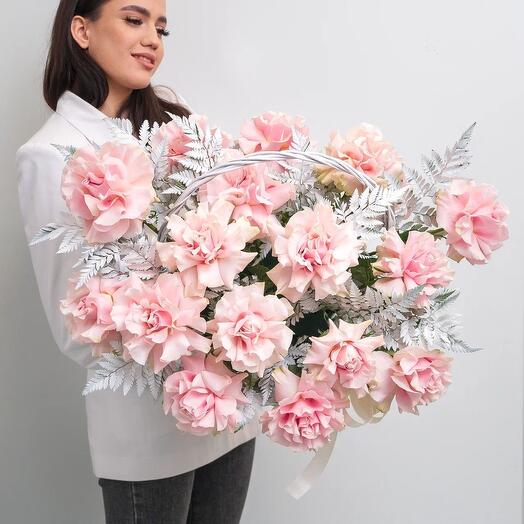 Премиум Корзина с цветами 💕