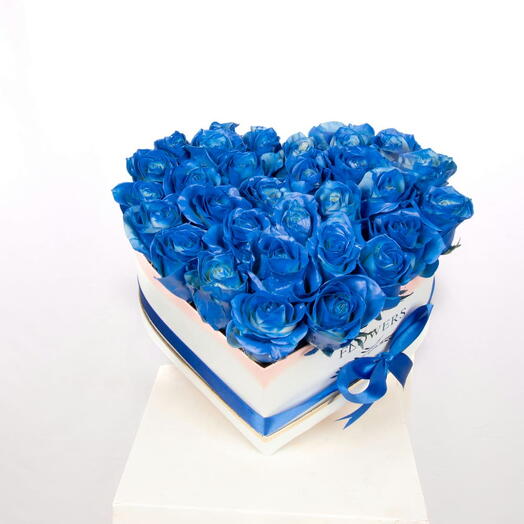 Blue Roses in Heart Shape For Him