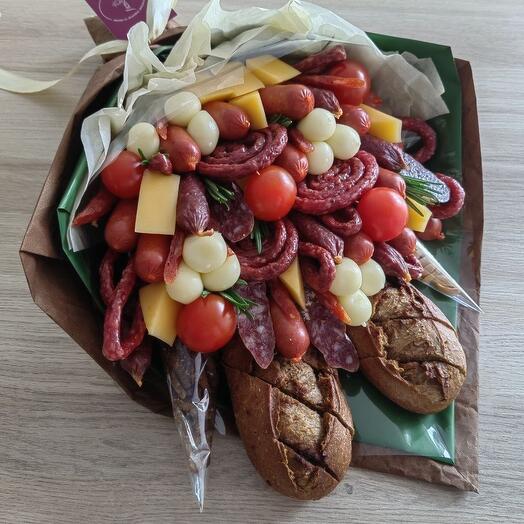Мужской букет в зеленом