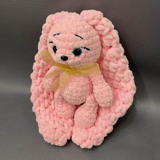 Пасхальный розовый зайчик hand made
