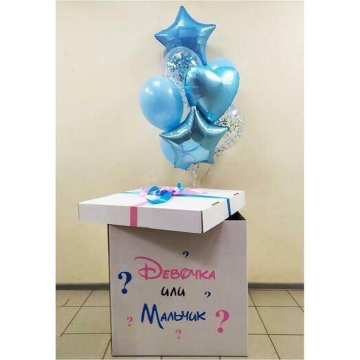 Коробка Гендерная "Девочка или мальчик?", 8 шаров