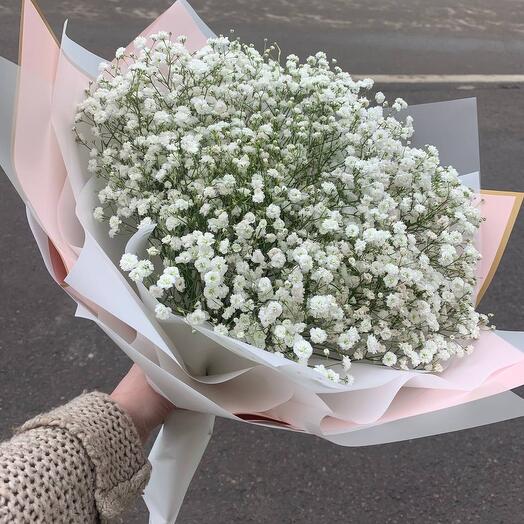 Нежный букет из гипсофилы. Сухоцветы
