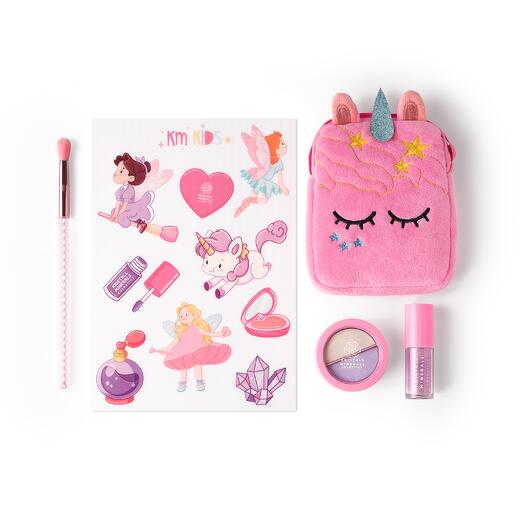 Набор детской косметики 04 (блеск для губ + тени для век + кисть)