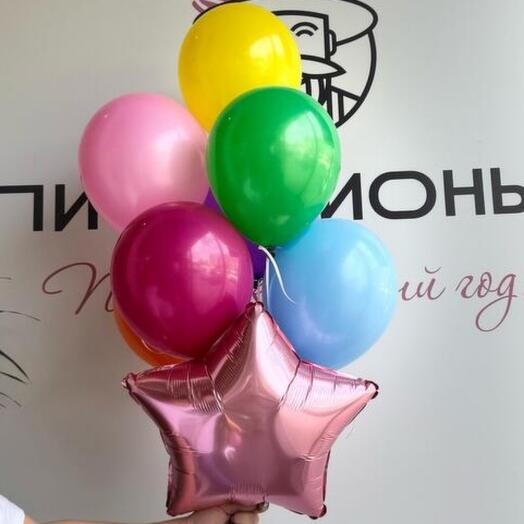 Набор шаров "Моей звёздочке"фольгированный шар/шары с гелием/шары на день рождения/Доставка Уфа