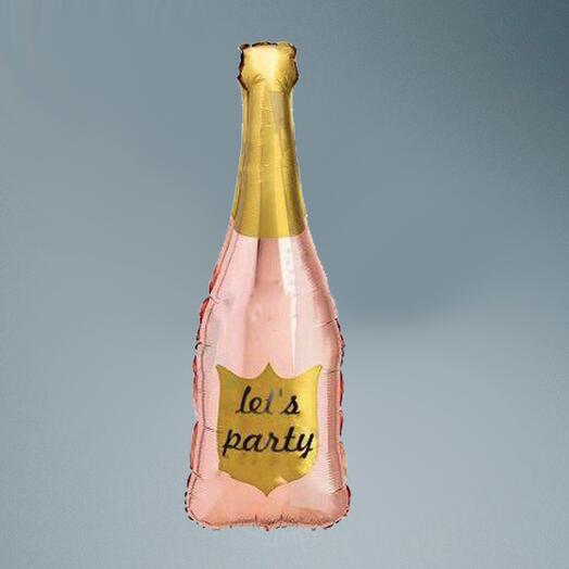 Шар фигура Бутылка шампанского Lets party