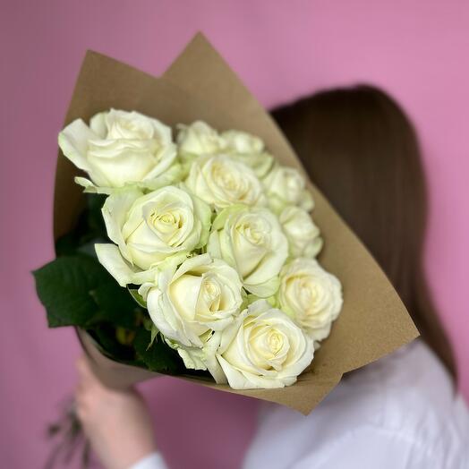 Bouquet of 11 white roses