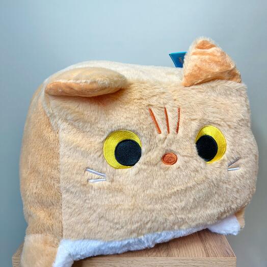 Мягкая Игрушка квадратный Кот рыжий