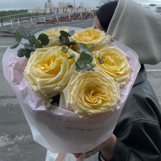 WOW💛ПИОНОВИДНАЯ РОЗА КЕНДЕЛАЙТ/ЭВКАЛИПТ