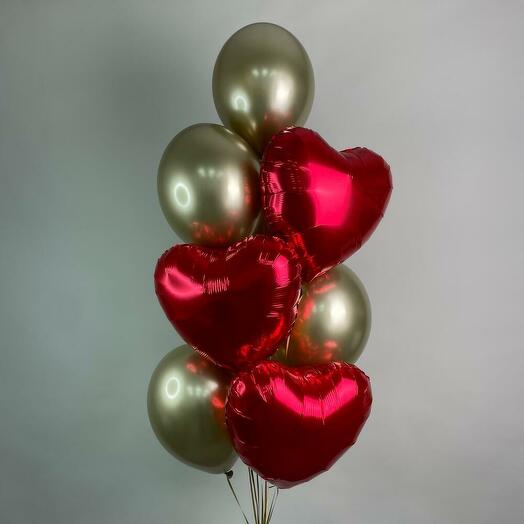 Набор Шаров с сердцами для любимой