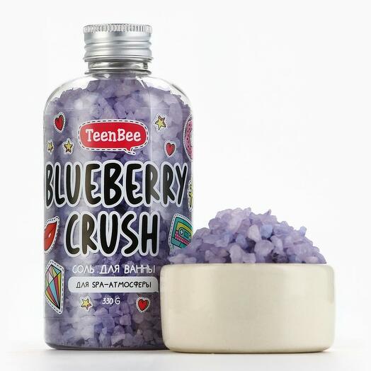 Соль для ванны "Blueberry Crush" с ароматом черники TeenBee, 330 г