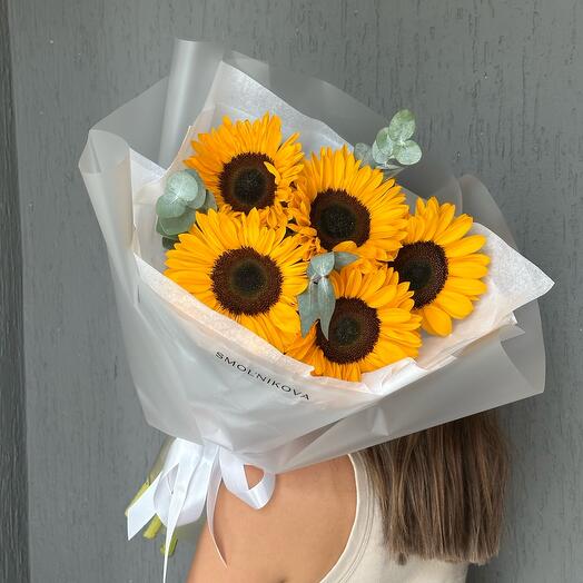 Летний солнечный букет подсолнухов 🌼
