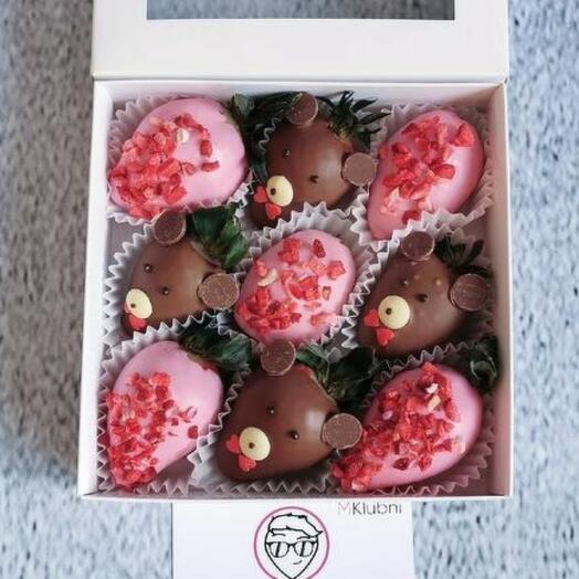 Mini osos de peluche de chocolate de fresa